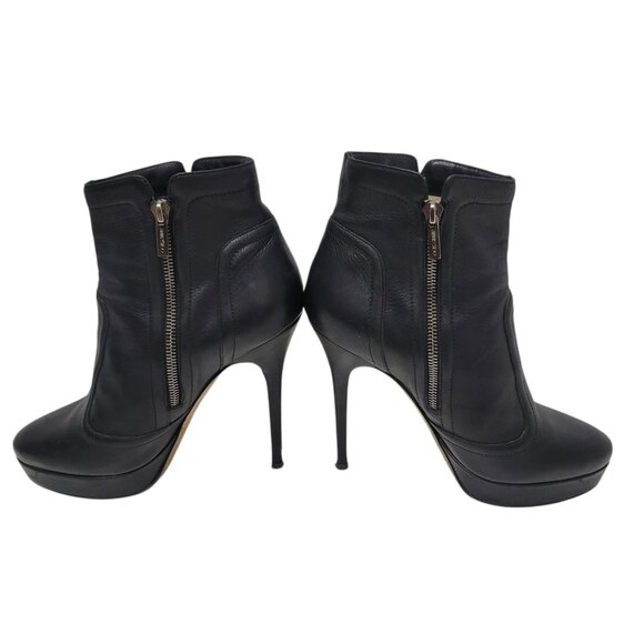 Jimmy Choo Side Zipper Leather Ankle High Heels Stiletto Boots 39(EU) 8.5(US) - Picture 6 of 12